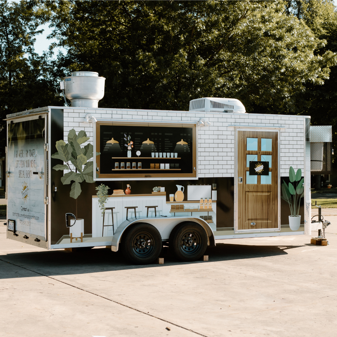 photo of a food trailer serving gourmet pancakes